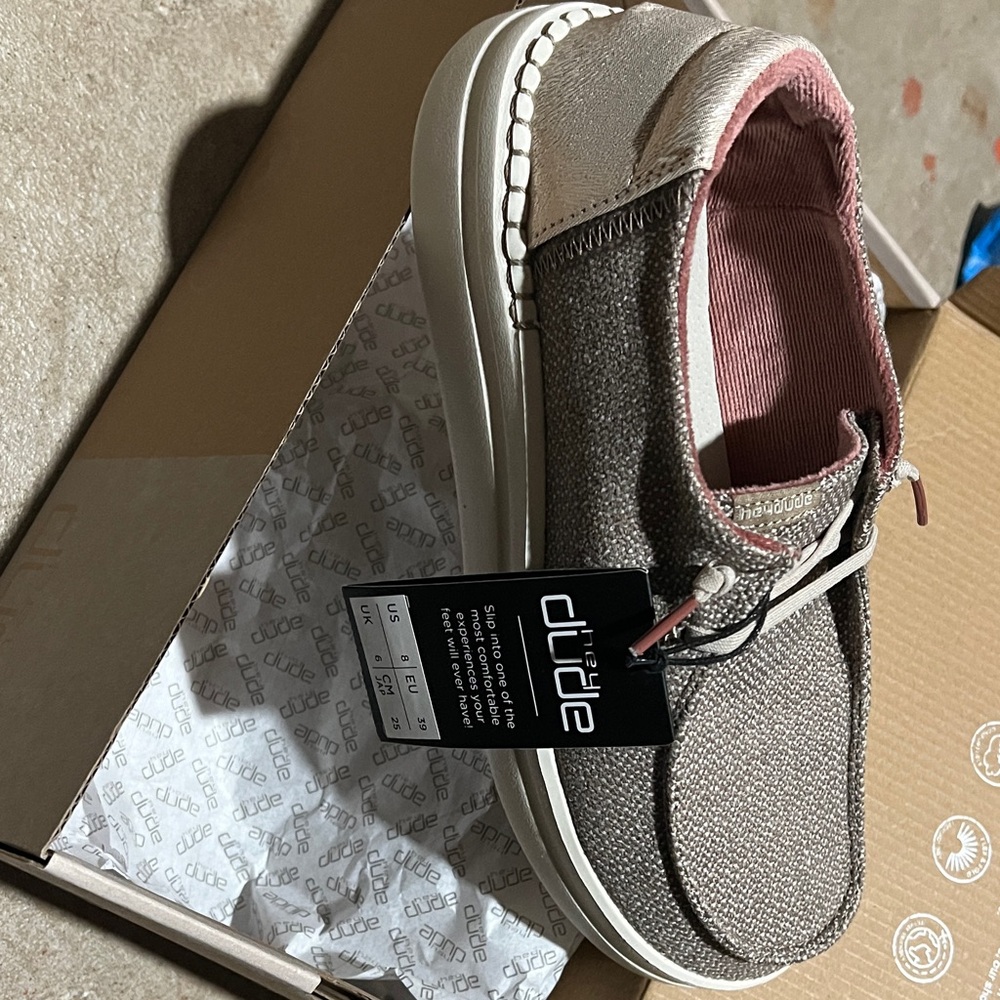 Hey Dude Women’s Moccasins - Pink and Tan